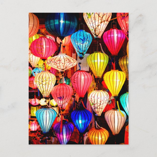 Colorful lanterns postcard (Front)