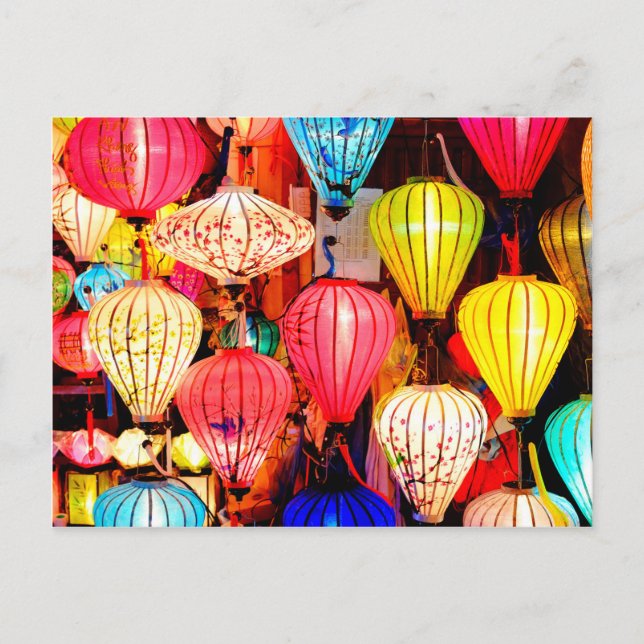 Colorful lanterns postcard (Front)