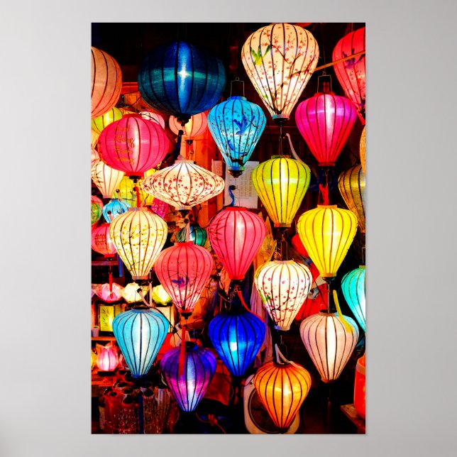 Colorful lanterns poster (Front)