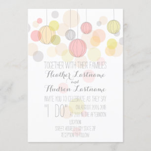 Colorful Lanterns Wedding Invitation