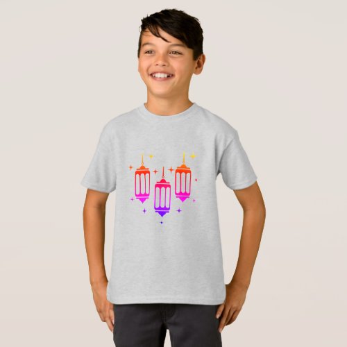 Colorful Lanterns With Stars T_Shirt