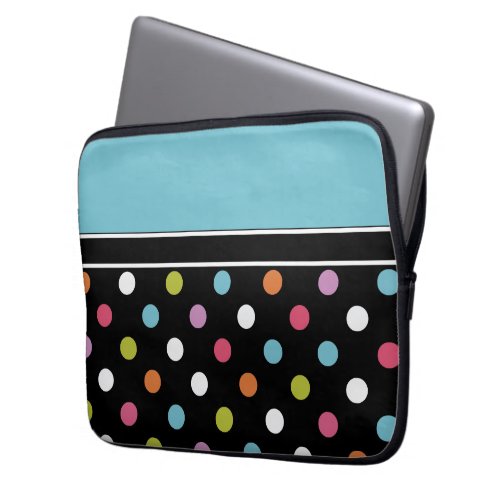 Colorful Laptop Case Polka Dots