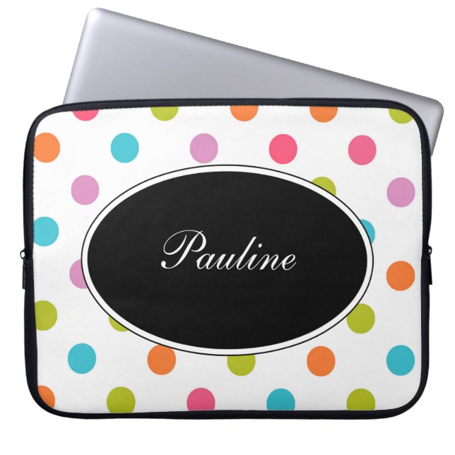 Colorful Laptop Monogram Sleeves (Front)