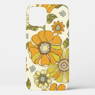 Colorful Large Scale Hand-Drawn Floral vintage Sea iPhone 12 Case