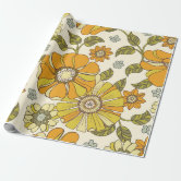 Bright Colourful Large Abstract Floral Pattern Wrapping Paper