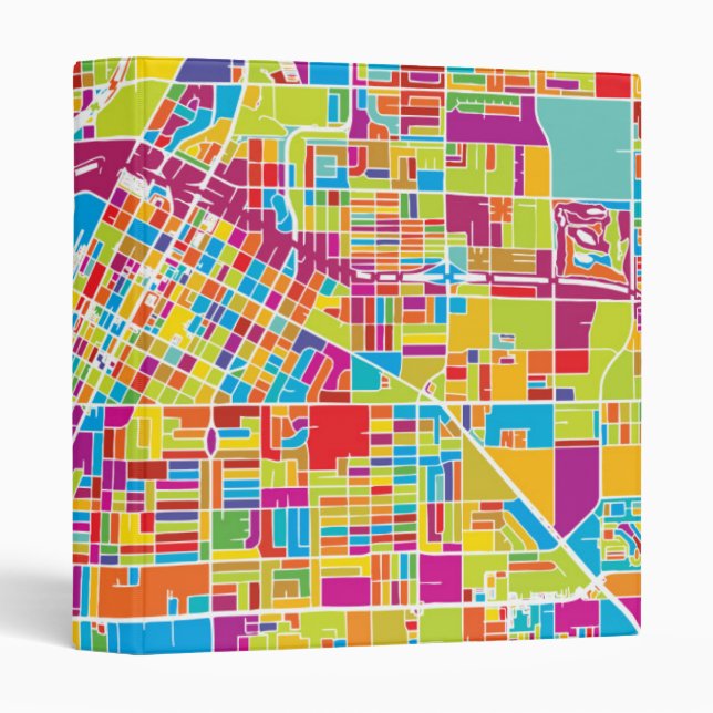 Colorful Las Vegas, Nevada Map Binder (Front/Spine)