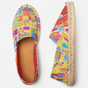 Colorful Las Vegas, Nevada Map Espadrilles