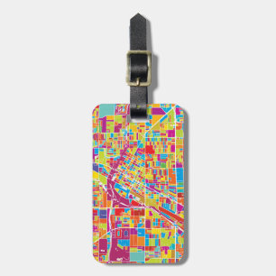 Colorful Las Vegas, Nevada Map Luggage Tag