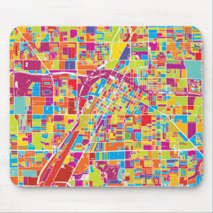 Colorful Las Vegas, Nevada Map Mouse Pad