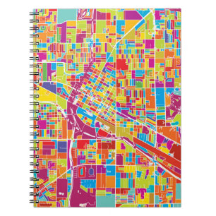 Colorful Las Vegas, Nevada Map Notebook