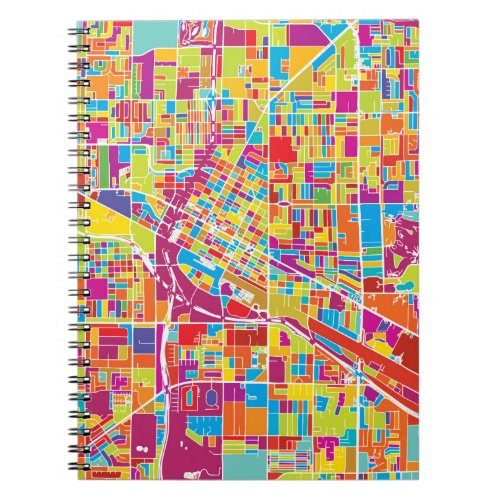 Colorful Las Vegas Nevada Map Notebook