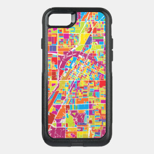 Colorful Las Vegas, Nevada Map OtterBox Commuter iPhone SE/8/7 Case