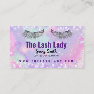 Colorful Lash Tech Business Card