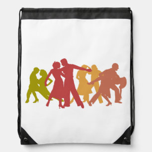 Colorful Latin Dancers Drawstring Bag