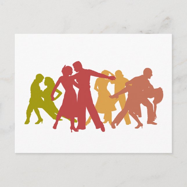 Colorful Latin Dancers Postcard (Front)