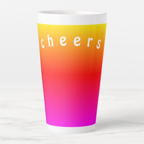 Colorful Latte Mug Rainbow Colors _ Cheers