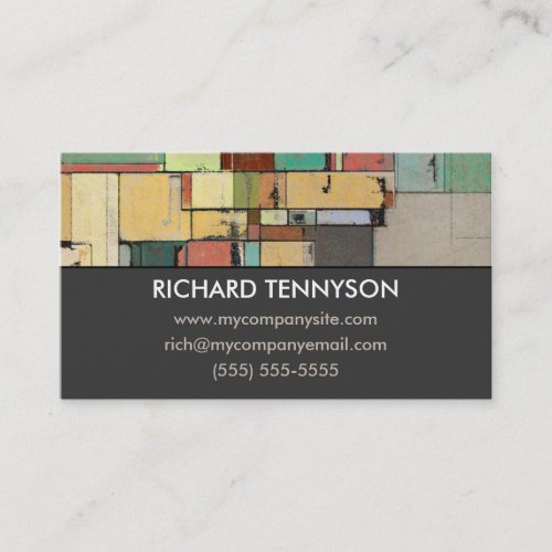 Colorful Lattice Abstract Custom Business Cards