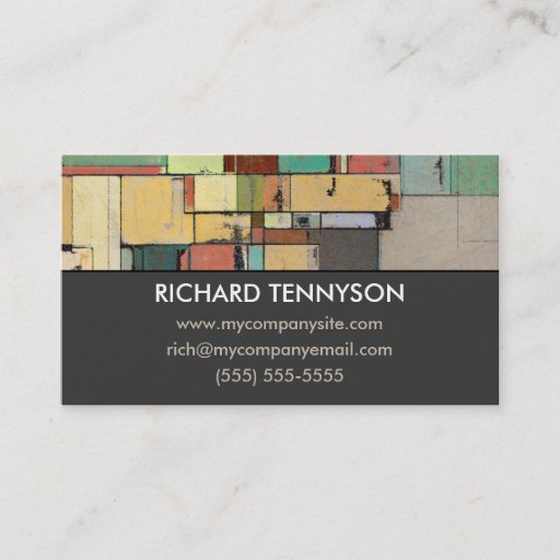 Customizable Colorful Lattice Abstract Custom Business Cards