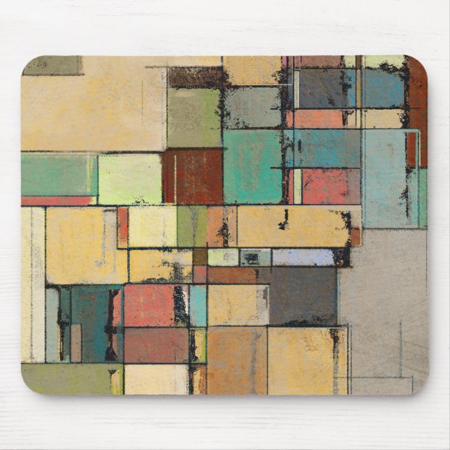 Colorful Lattice Abstract Mousepad (Front)