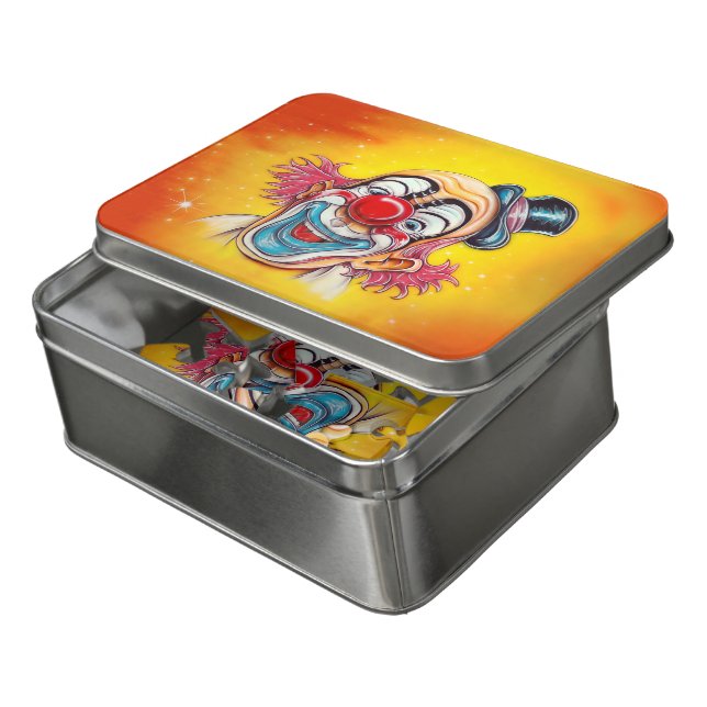 COLORFUL LAUGHING CLOWN JIGSAW PUZZLE (Lid Open)