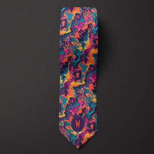 Colorful Lava Abstract Neck Tie