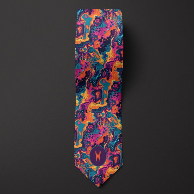 Colorful Lava Abstract Neck Tie (Creator Uploaded)
