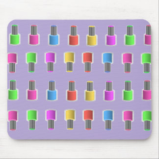 Colorful Lavender Nail Polish Bottles Mousepad