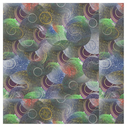 Colorful Lawn Bowls Decoupage, Fabric