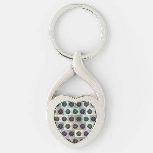 Colorful Lawn Bowls Pattern, Keychain