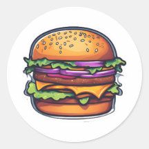 Colorful Layered Burgers Bursting Flavors 005