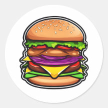 Colorful Layered Burgers Bursting Flavors 012