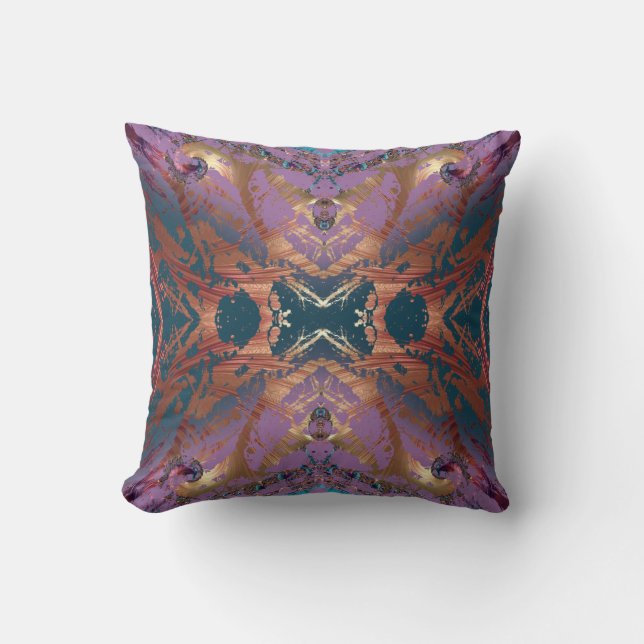 Colorful Layers Throw Pillow (Front)
