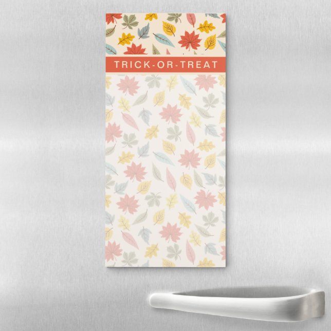 Colorful Leaf Fall Pattern Magnetic Notepad (In Situ)