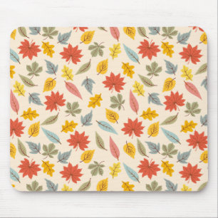 Colorful Leaf Fall Pattern Mouse Pad