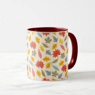 Colorful Leaf Fall Pattern Mug