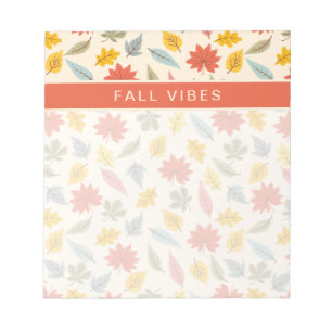Colorful Leaf Fall Pattern Notepad
