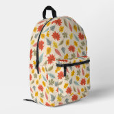 Colorful Autumn Leaf Fall Pattern Printed Backpack | Zazzle display picture 1