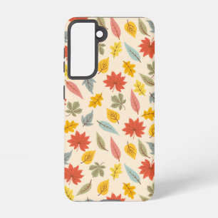 Colorful Leaf Fall Pattern Samsung Galaxy S21 Case