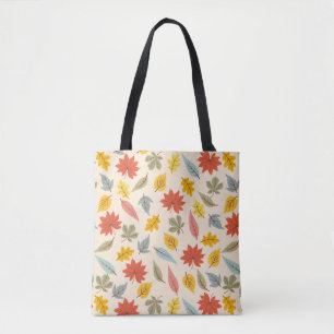 Colorful Leaf Fall Pattern Tote Bag
