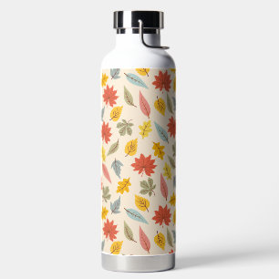 Colorful Leaf Fall Pattern Water Bottle