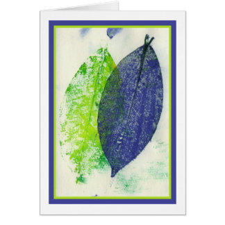 Colorful Leaf Imprints Cards