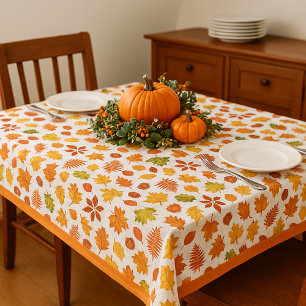 Colorful Leaf Pattern / Autumn Style Home Decor Tablecloth
