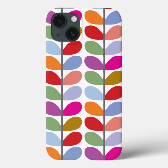 Colorful Leaf Pattern Case-Mate iPhone Case (Back)
