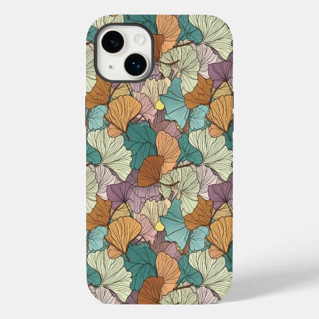 Colorful Leaf Pattern Case-Mate iPhone Case (Back)