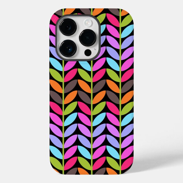 Colorful Leaf Pattern Design Case-Mate iPhone Case (Back)