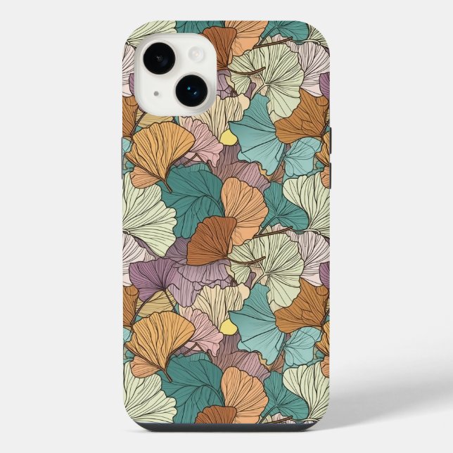 Colorful Leaf Pattern Iphone Case (Back)