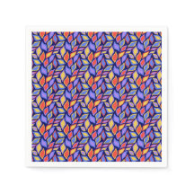 Colorful Leaf Pattern Party Napkin