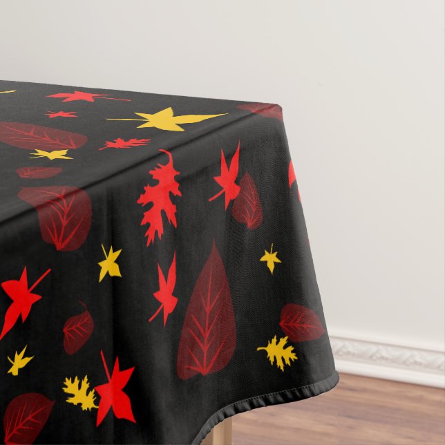 Colorful Leaf Pattern Tablecloth (In Situ)