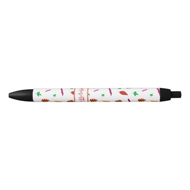 Colorful Leaf Seamless Pattern Pen (Front)