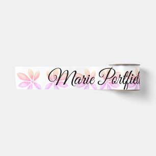 colorful leaf sparkle glitter add your name text t satin ribbon